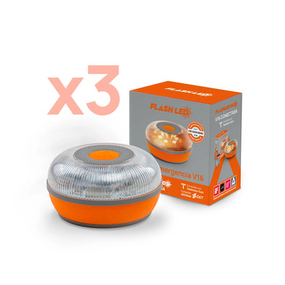 3x SOS V16 DGT Connected FlashLED Noodlamp